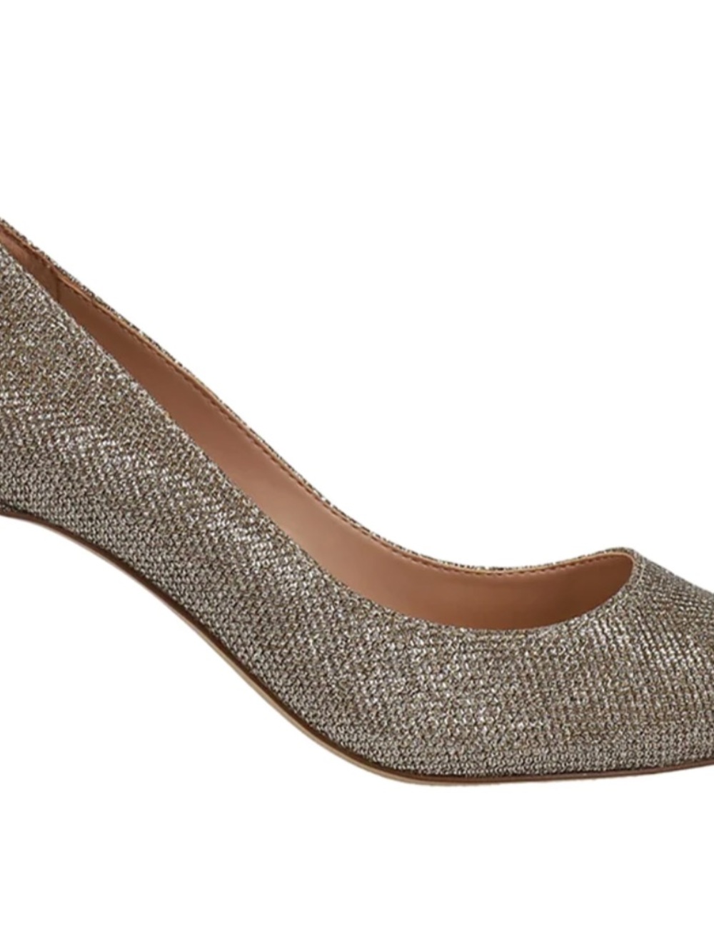 Cole Haan Mylah Women’s 11 B Gold Glitter Mesh 75mm Block Heel Pumps W28759